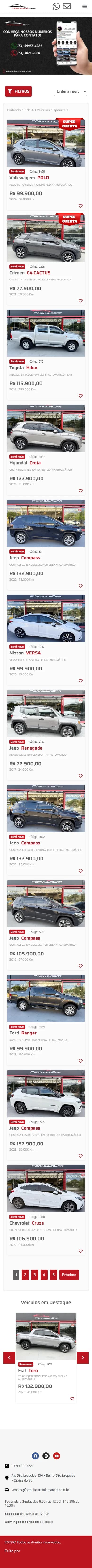 Preview Mobile Formulacar Multimarcas