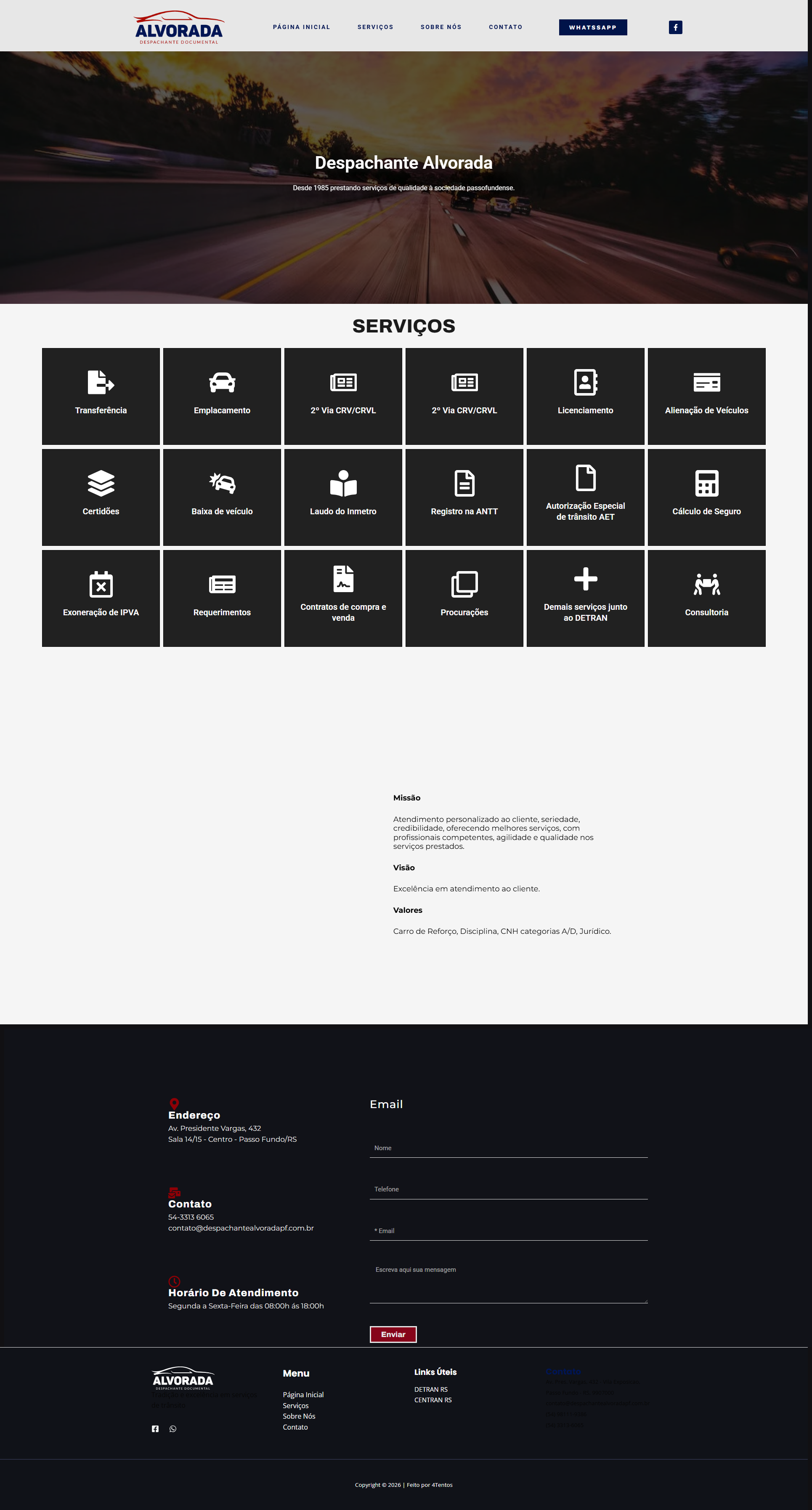 Preview Desktop Despachante Alvorada