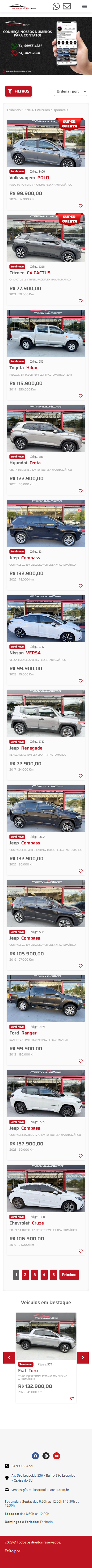 Preview Mobile Formulacar Multimarcas